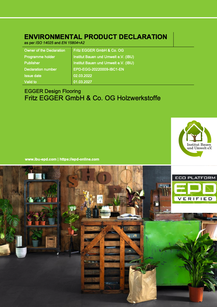 Puukomposiittilattian EPD-sertifikaatti