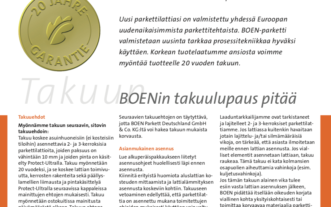 Boen-tuotetakuu